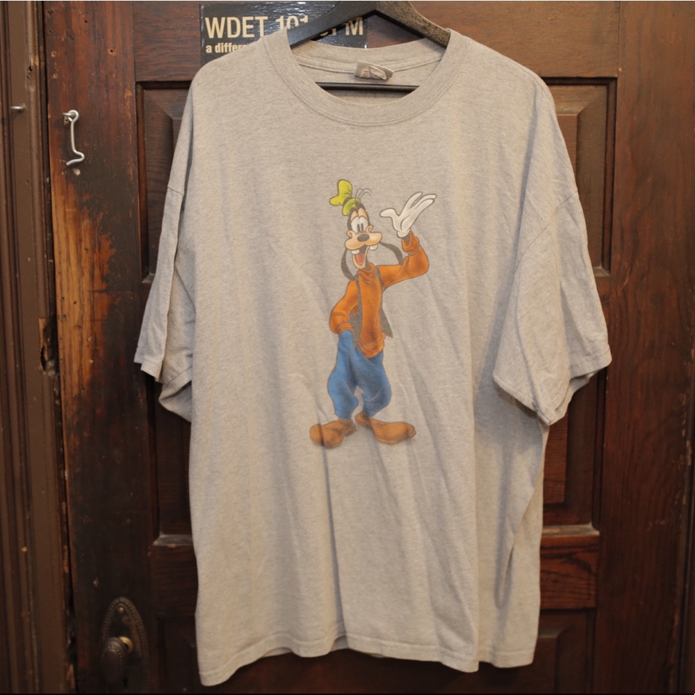 Disney Short Sleeve Tee with Goofy Graphic - Gray, Orange, Blue, Yellow, Brown